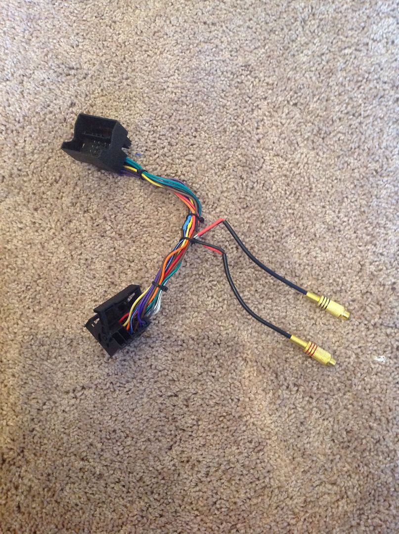 Custom built cable to give RCA output from factory head unit